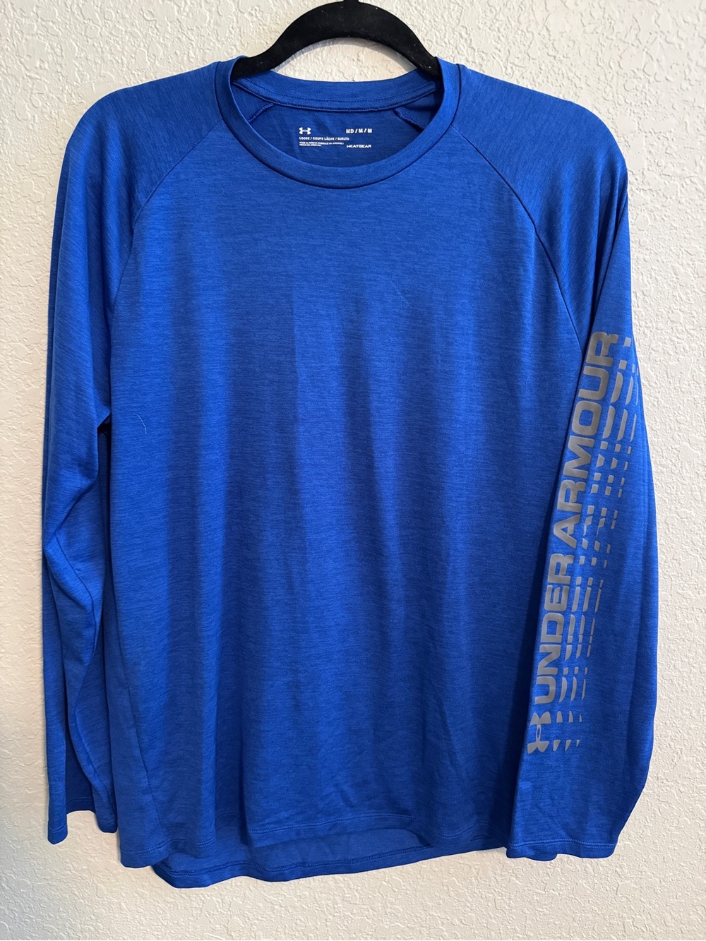 Under Armour Men’s Long-Sleeve Athletic Tee - Royal Blue with Sleeve Logo